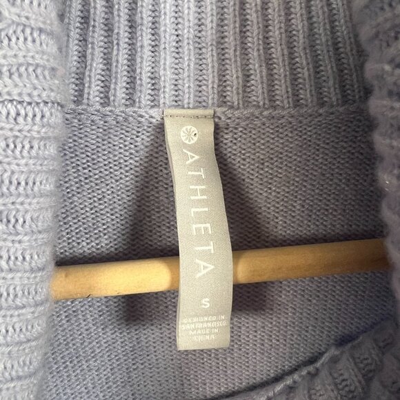 Athleta Bayshore Wool Cashmere Turtleneck Sweater Tunic Size Small Peri Purple - Picture 3 of 10